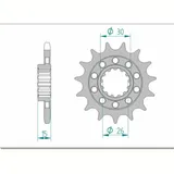 AFAM Steel Standard Front Sprocket 166800 - 525 for BMW HP4, S1000R, S1000RR