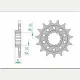 AFAM Standard Stahlritzel vorne 166801 - 520 für BMW HP4, HP4RACE, S1000R 166801-16