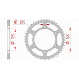 AFAM Steel Standard Rear Sprocket 12305 - 520 for Yamaha MT-03, XJ600N, XJ600SDIVERSION 12305-48