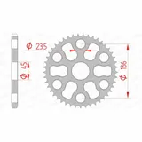 AFAM Standard Stahlritzel hinten 12325 - 428 für Yamaha XG250TRICKER