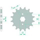 AFAM Steel Standard Front Sprocket 20101 - 420 for Honda ANF125INNOVA, C70, CR80R 20101-14