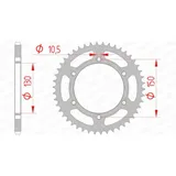AFAM Standard Stahlritzel hinten 12604 - 520 für Yamaha XJ6, XJ6N, XJ6SDIVERSION