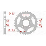 AFAM Standard Stahlritzel hinten 14101 - 428 für Suzuki DS80, GT80, JR80 14101-43