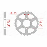 AFAM Standard Stahlritzel hinten 14200 - 428 für Suzuki DF125, DR125, TS125 14200-47