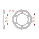 AFAM Standard Stahlritzel hinten 14206 - 520 für Husqvarna, Sherco, für: Gas Gas 14206-49