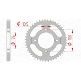 AFAM Standard Stahlritzel hinten 14208 - 428 für Suzuki RG125