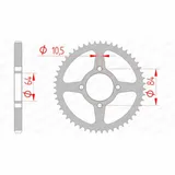 AFAM Standard Stahlritzel hinten 14215 - 428 für Suzuki RV125VANVAN 14215-51 AFAM Standard Stahlritzel hinten 14215 - 428 für Suzuki RV125VANVAN 14215-51