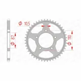 AFAM Standard Stahlritzel hinten 14405 - 520 für Suzuki DL650V-STROM, GS500, GSX250