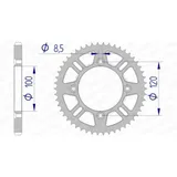 AFAM Aluminium Rear Sprocket 15104 - 428 for Suzuki RM80, RM85 Yamaha YZ80, YZ85
