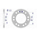 AFAM Aluminiumritzel hinten 15203 - 520 für Suzuki DR250, DR350, DR-Z250 15203N-46