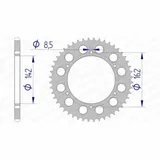 AFAM Aluminiumritzel hinten 15305 - 520 für Suzuki PE175