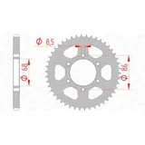 AFAM Steel Standard Rear Sprocket 16201 - 428 for Kawasaki ELIMINATOR125
