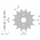 AFAM Standard Stahlritzel vorne 20203 - 520 für Honda MTX125, NSR125F, NSR125R