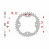 AFAM Standard Stahlritzel hinten 16406 - 520 für Kawasaki KFX450