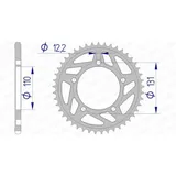 AFAM Aluminium Rear Sprocket 165801 - 520 for BMW S1000R, S1000RR 165801-42