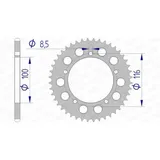 AFAM Aluminium Rear Sprocket 17100420 for Kawasaki KX60