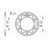 AFAM Aluminiumritzel hinten 17206520 für Kawasaki KDX200, KDX220, KDX250 Suzuki RM-Z250 AFAM Aluminiumritzel hinten 17206520 für Kawasaki KDX200, KDX220, KDX250 Suzuki RM-Z250