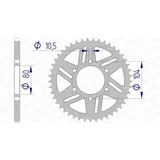 AFAM Aluminium Rear Sprocket 17606520 for Kawasaki NINJA650, NINJAZX-10R, NINJAZX-10R AFAM Aluminium Rear Sprocket 17606520 for Kawasaki NINJA650, NINJAZX-10R, NINJAZX-10R