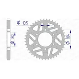AFAM Aluminiumritzel hinten 17610525 für Kawasaki NINJAZX-10R, NINJAZX-10R, NINJAZX-10RR 17610-45