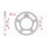 AFAM Standard Stahlritzel hinten 35103 - 420 für Aprilia, MBK, Yamaha