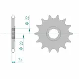 AFAM Standard Stahlritzel vorne 20210 - 520 für Honda CR125R, CRF250R, CRF250X HM CRE125 20210-14 AFAM Standard Stahlritzel vorne 20210 - 520 für Honda CR125R, CRF250R, CRF250X HM CRE125 20210-14