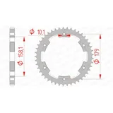 AFAM Standard Stahlritzel hinten 35804 - 525 für Aprilia ETV1000CAPONORD
