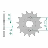 AFAM Standard Stahlritzel vorne 20211 - 420 für Honda CRF150R 20211-15