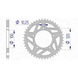 AFAM Aluminium Rear Sprocket 36801 - 520 for Aprilia RS125, RSV1000, RSV4