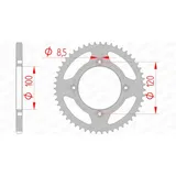 AFAM Standard Stahlritzel hinten 38101 - 420 für Beta RR50ENDURO, RR50MOTARD, RRT50ENDURO