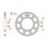 AFAM Steel Standard Rear Sprocket 47200 - 428 for Rieju, Derbi, HM 47200-54