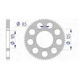 AFAM Aluminium Rear Sprocket 48200 - 428 for HM CRE50, CRE50BAJA, CRE50DERAPAGE 48200-60