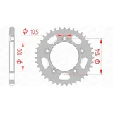AFAM Steel Standard Rear Sprocket 50612 - 525 for Ducati 749, 999