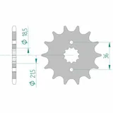AFAM Standard Stahlritzel vorne 20304 - 520 für Honda NX250