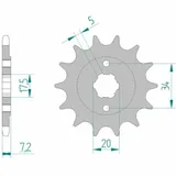 AFAM Standard Stahlritzel vorne 20305 - 520 für Honda CRF150F, CRF230F, CRF230L 20305-15