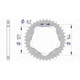 AFAM Aluminium Rear Sprocket 51607 - 520 for Ducati 1100HYPERMOTARD, 1100MULTISTRADA, 748