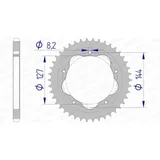 AFAM Aluminium Rear Sprocket 51608 - 525 for Ducati 1000MONSTER, 1000MULTISTRADA, 1100HYPERMOTARD 51608-38