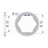 AFAM Aluminiumritzel hinten 51804 - 520 für Ducati 1098, 1198, PANIGALE1199 51804-39