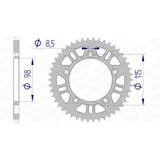 AFAM Aluminiumritzel hinten 72101 - 420 für Husqvarna CR65, TC65 KTM 60SX, 65SX