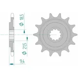 AFAM Standard Stahlritzel vorne 20310 - 520 für Honda CR250R, CR500R