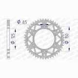 AFAM Ultraleichtes selbstreinigendes Aluminiumritzel hinten 72304 - 520 für KTM, Husqvarna, Husaberg 72304+50