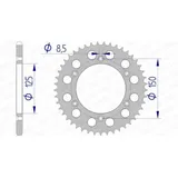 AFAM Aluminiumritzel hinten 72304 - 520 für KTM, Husqvarna, Husaberg 72304N-45