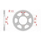 AFAM Steel Standard Rear Sprocket 80103 - 420 for Rieju RR50, SPIKE50