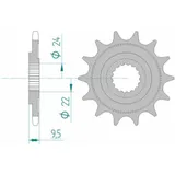 AFAM Standard Stahlritzel vorne 20311 - 520 für Honda CR250R, CR500R, CRF450L HM CRE250, CRE-F450R 20311-15