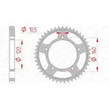 AFAM Steel Standard Rear Sprocket 86603 - 530 for Suzuki GSF1200BANDIT, GSF1250BANDIT, GSX1250 Triumph DAYTONA955I, SPRINT955RS, TIGER1050 86603-43 AFAM Steel Standard Rear Sprocket 86603 - 530 for Suzuki GSF1200BANDIT, GSF1250BANDIT, GSX1250 Triumph DAYTONA955I, SPRINT955RS, TIGER1050 86603-43