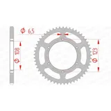 AFAM Standard Stahlritzel hinten 92114 - 420 für Derbi, Aprilia, Gilera