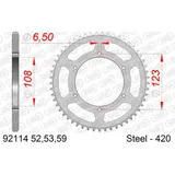 AFAM Steel Standard Rear Sprocket 92114 - 420 for Derbi, Aprilia, Gilera 92114-59