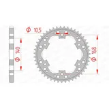 AFAM Standard Stahlritzel hinten 92635 - 525 für BMW F650GS, F700GS, F750GS 92635-47