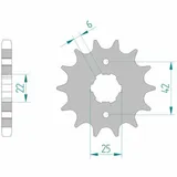 AFAM Standard Stahlritzel vorne 20400 - 530 für Honda CB250, CB350, CB360 20400-17