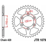 JT SPROCKETS Steel Standard Rear Sprocket 1079 - 420 JT SPROCKETS Steel Standard Rear Sprocket 1079 - 420
