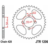 JT SPROCKETS Standard Stahlritzel hinten 1206 - 428 für Honda CBR125R